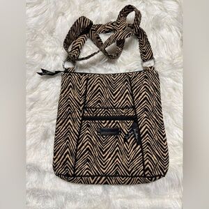 Vera Bradley Zigzag Black and Tan Crossbody Bag